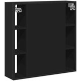 vidaXL Kopalniška omarica z ogledalom črna 60x16x60 cm | Shoptok.si