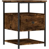 Maison Chic Nočna omarica - Nočna miza dimljeni hrast 40x42x56 cm inženirski les, (21689800) | Shoptok.si