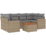 Maison Chic Seti vrtnega pohištva - Vrtna garnitura - Vrtni pohištvo set 7-delna z blazinami bež poli ratan, (21803526) | Shoptok.si