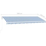  Automatska tenda sa senzorom LED 500x350 cm plavo-bijela | shoptok.hr