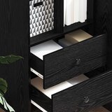  Highboard s ladicama Crni hrast 45,5 x 34 x 127 cm | shoptok.hr