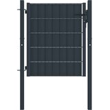 vidaXL vrata za ogradu od pvc-a i čelika 100 x 101 cm antracit | shoptok.hr