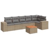  7-dijelni set vrtnih sofa od poliratana s jastucima bež | shoptok.hr