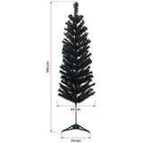  Umjetno usko božićno drvce s kuglicom 150 cm 150 LED lampica - 150 cm s LED-ima i crvenim lopticama | shoptok.hr