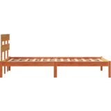  Krevetni okvir s uzglavljem u boji voska 90x190 cm od punog borovog drveta | shoptok.hr