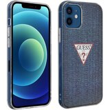 Guess Ovitek za iPhone 12 Mini Effect Denim Jeans Series Jeans temno moder, (20524417) Cene