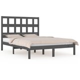The Living Store Posteljni okvir siv iz trdne borovine 200x200 cm - Posteljni Okvir, (21524170) | Shoptok.si