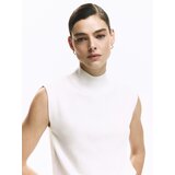 Reserved Pletena vesta s vunom - krem | shoptok.hr