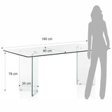 Tomasucci Stakleni blagovaonski stol 90x180 cm Kaya – | shoptok.hr