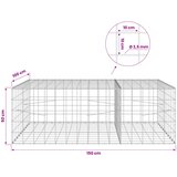  Gabion s žicom debljine 3,5 mm i mrežom 10x10 cm 150x100x50 cm | shoptok.hr