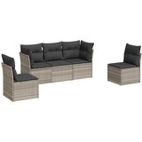 Maison Chic Seti vrtnega pohištva - Vrtna garnitura - Vrtni pohištvo set 5-delna z blazinami siv poli ratan, (21815952) | Shoptok.si