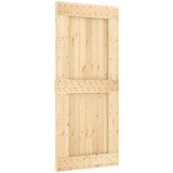  Klizna vrata 90 x 210 cm Čvrsta borovina (neobrađena) | shoptok.hr