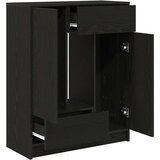  Komoda s ladicama i vratima crni hrast 73x31x90 cm | shoptok.hr