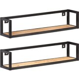  The Living Store Stenske police 2 kosa 80 cm robusten mangov les - Stenska Polica, (21502992) | Shoptok.si