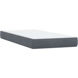 Box spring krevet s madracem tamnosivi 90x210 cm baršunasti | shoptok.hr