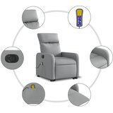  Električni masažni naslonjač na podizanje tkanina svjetlosivi | shoptok.hr