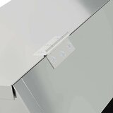 vidaXL Hranilnica za zajce srebrna 64.5 x 25.5 x 45.5 cm | Shoptok.si