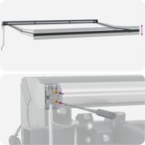 vidaXL Samodejna retraktibilna tenda bela 500x300 cm | Shoptok.si