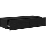 vidaXL Stenska polica s predali črn 80x33x17 cm inženirski les | Shoptok.si