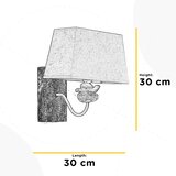  ONLI - Zidno svetlo SEREGON 1xE27/22W/230V | Eponuda.com