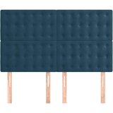  Uzglavlje tamnoplavo 144x5x118/128 cm baršunasto | shoptok.hr