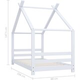  Za dječji krevet od masivne borovine bijeli 80 x 160 cm | shoptok.hr