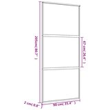  Klizna vrata zlatna 90 x 205 cm prozirno staklo ESG i aluminij | shoptok.hr
