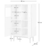home24 VISOKA KOMODA, bela, barve hrasta | Shoptok.si
