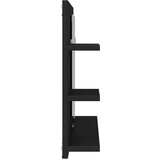 vidaXL Kopalniška omarica z ogledalom črn hrast 90x11x45 cm inženirski les | Shoptok.si