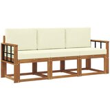  Set vanjskih sofa 3 kom. Prirodna i krem | shoptok.hr