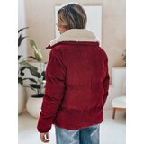 DStreet Kurtka damska zimowa sztruksowa TRENDYGLAM bordowa | Shoptok.si