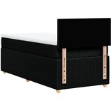  Krevet s oprugama i madracem crni 100 x 200 cm od tkanine | shoptok.hr
