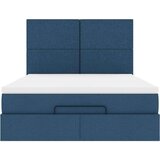  Otomanski krevet s madracem i LED plavi 140x190 cm tkanine | shoptok.hr