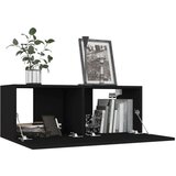  4-dijelni set TV ormarića od iverice crni | shoptok.hr