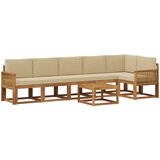  Set vanjskih sofa 7 kom. Prirodna i bež Poliester | shoptok.hr