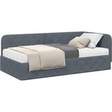  Kutni okvir kreveta Tamno siva 90 x 190 cm Baršun | shoptok.hr