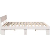  Krevetna konstrukcija Bijelo 200 x 200 cm Čvrsto borovo drvo | Eponuda.com