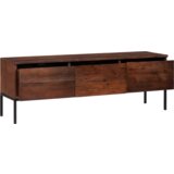 vidaXL Omare in policami za shranjevanje medijev s polico medeno rjava | Shoptok.si