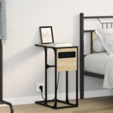 vidaXL Nočna omarica sonoma hrast 41.5 x 26 x 60.5 cm Konstruiran les | Shoptok.si
