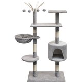  Penjalica Grebalica za Mačke sa Stupovima od Sisala 125 cm Siva | shoptok.hr