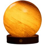 Gingko LED stolna lampa u tamnoj prirodnoj boji sa staklenim sjenilom (visina 13 cm) Sand Storm – | shoptok.hr