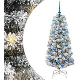  Umjetno božićno drvce s nogom Zelena i bijela 150 cm | shoptok.hr