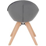 Bessagi Home stol daria, siva, žamet, vrtljiv | Shoptok.si