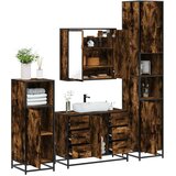  4-dijelni set kupaonskog namještaja boja hrasta drveni | shoptok.hr