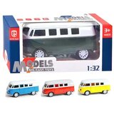 Magic Toys Volkswagen T1 kovinski model avtomobila v merilu 1/32 z odpiralnimi vrati, s svetlobo in zvokom v več različicah | Shoptok.si