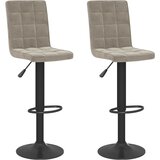 Furnova Barski stolčki 2 kosa svetlo siv žamet, (21949290) | Shoptok.si