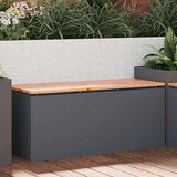 vidaXL Vrtna klop Antracit 100 x 40 x 43 cm Jeklo Cene