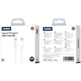 Jellico USB kabel - B1 60W PD USB-C na USB-C 1m bel | Shoptok.si
