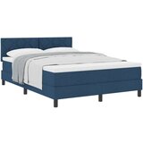 Box Spring Krevet s Madracem Plavi 140x200 cm Tkanina | shoptok.hr