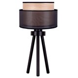  Duolla - Stona lampa WOOD BOHO 1xE27/15W/230V, prečnik 25 cm, crna/bež | Eponuda.com